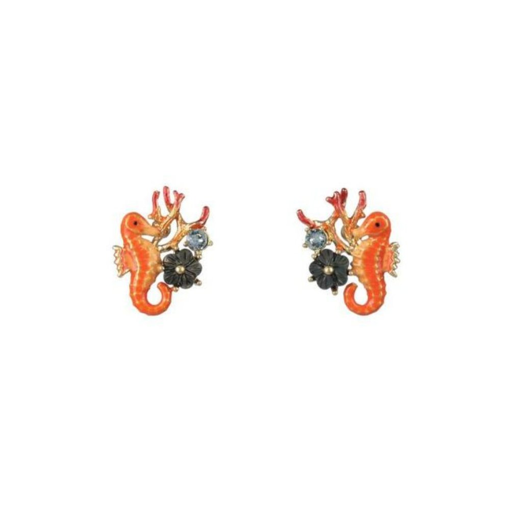 Les Nereides Sea Horse Post Stud Earrings